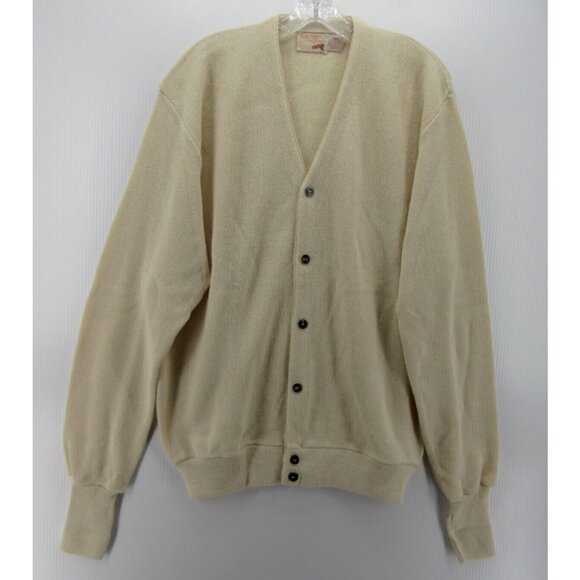 VINTAGE The Fox Collection Sweater Large Tall JC Penney Cardigan 80s - Picture 1 of 9